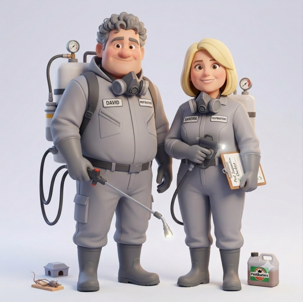 David y Sandra, fundadores de Exterminadores, empresa familiar de control de plagas
